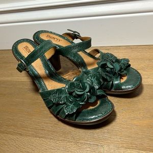 Born strappy leather heels/women’s size 10 leather shoes sandals